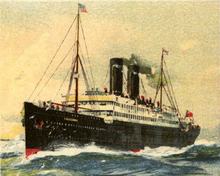 Vorwerk & Wilson Families - SS Caledonia, in Anchor Line service 1905-1914